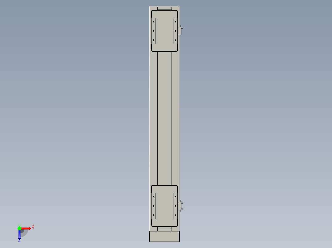 直线模组LHC14-S750-D设计图纸俯视图