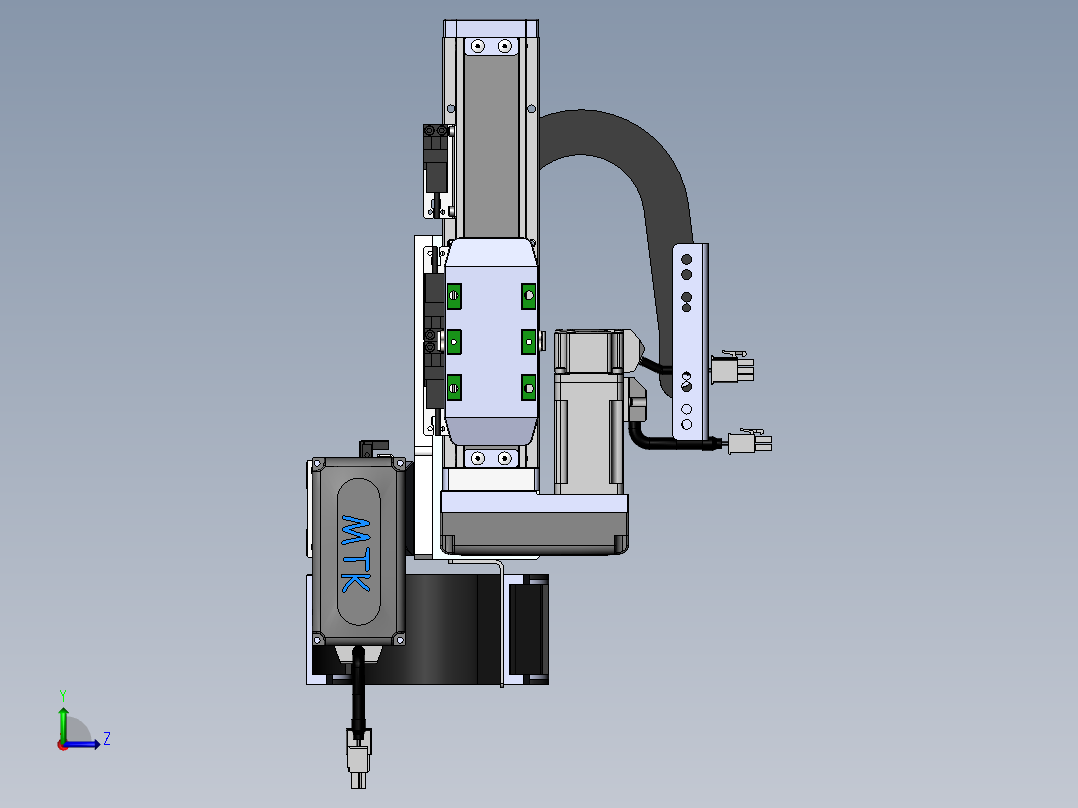 内嵌直交机械手XYG系列XYG220-A2左视图