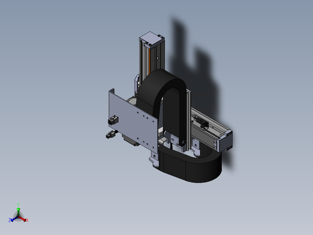 内嵌直交机械手XYG系列XYG220-A2正等轴测图