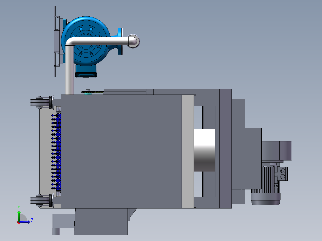 半自动洗碗机设计含三维二维说明书左视图