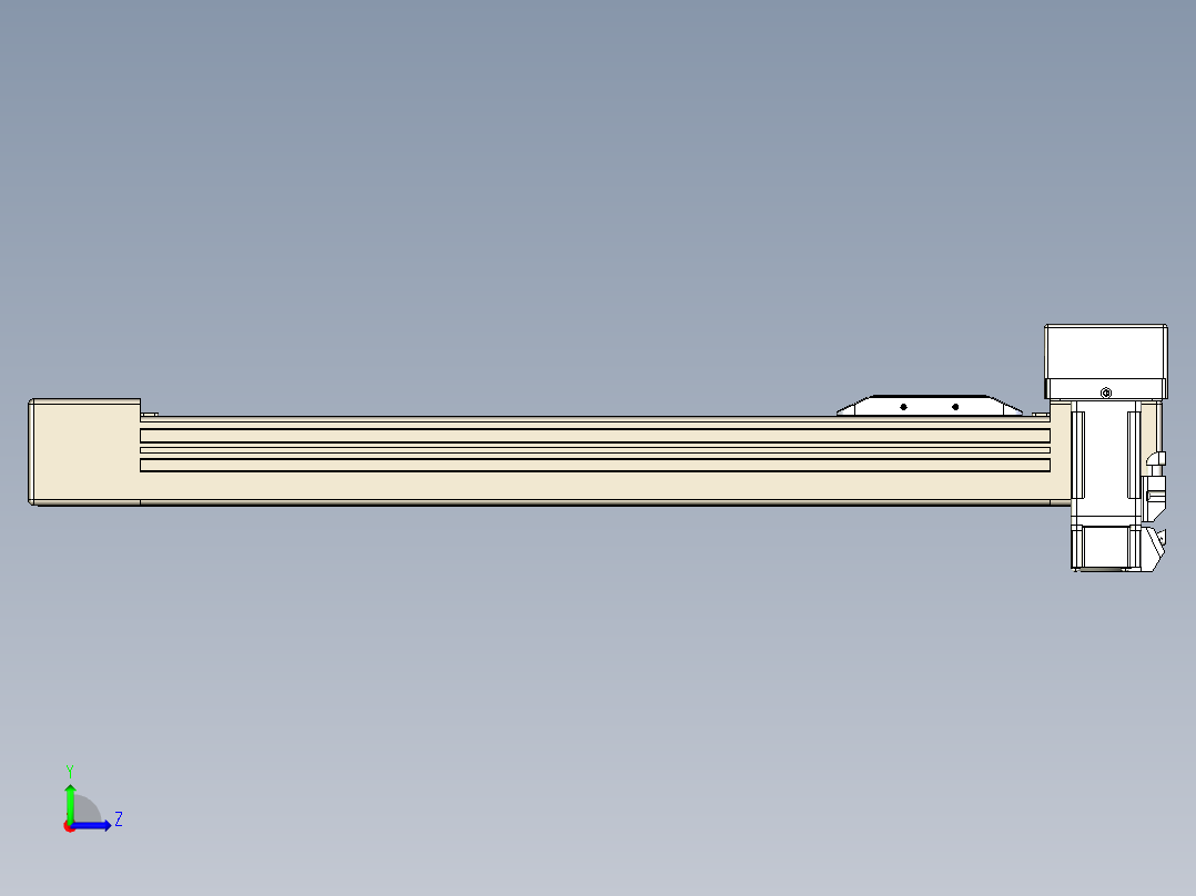 同步带全封闭直线模组TPA-HCB-65S-90-L350-ML-C-P10-N3左视图