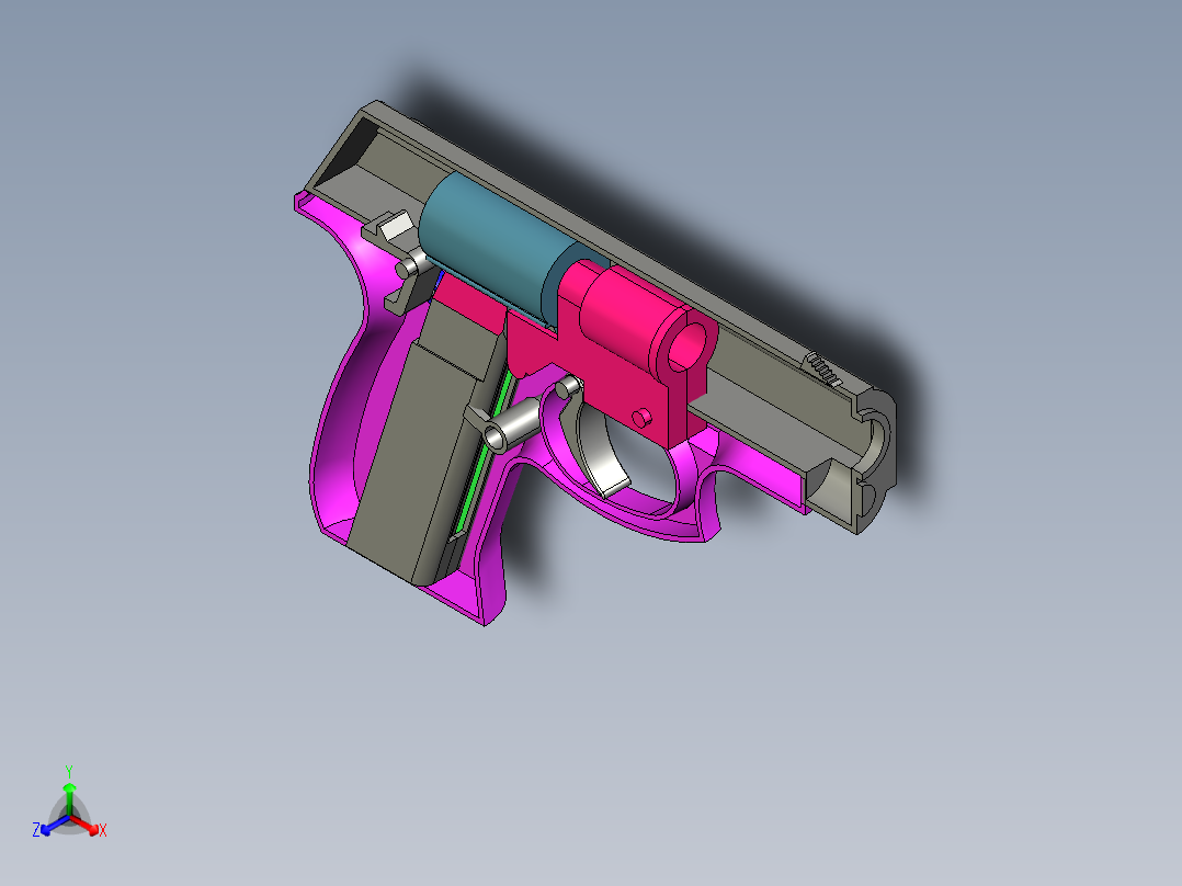 roe手枪3正等轴测图