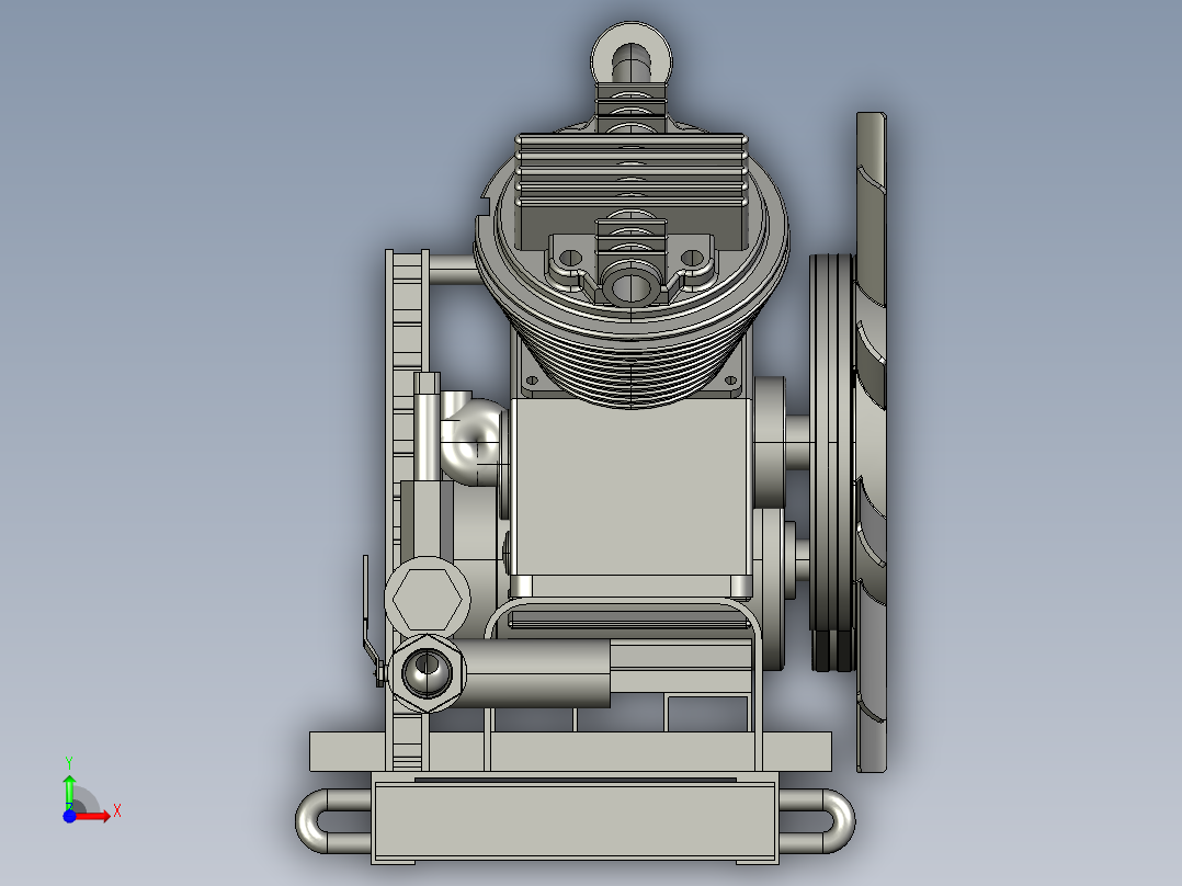 矿用压缩机 BT-4（三角带）--stp前视图