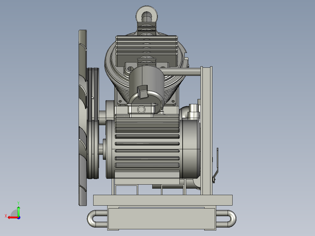 矿用压缩机 BT-4（三角带）--stp后视图
