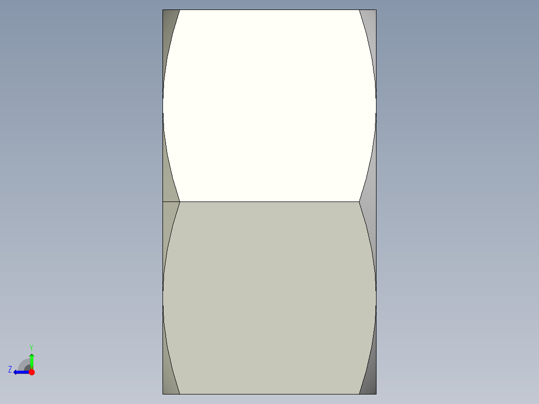 DIN 934 螺母-M18 Nut.STEP右视图