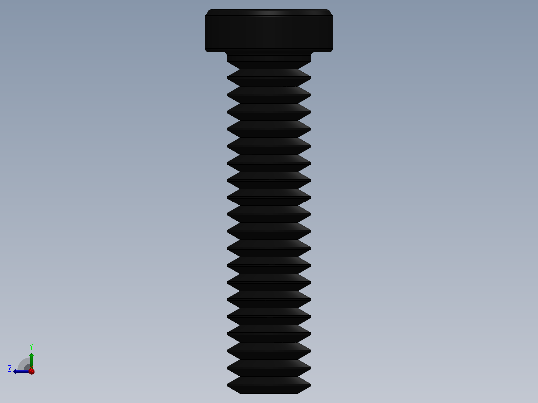 紧固件-0.2500 Button Screw右视图