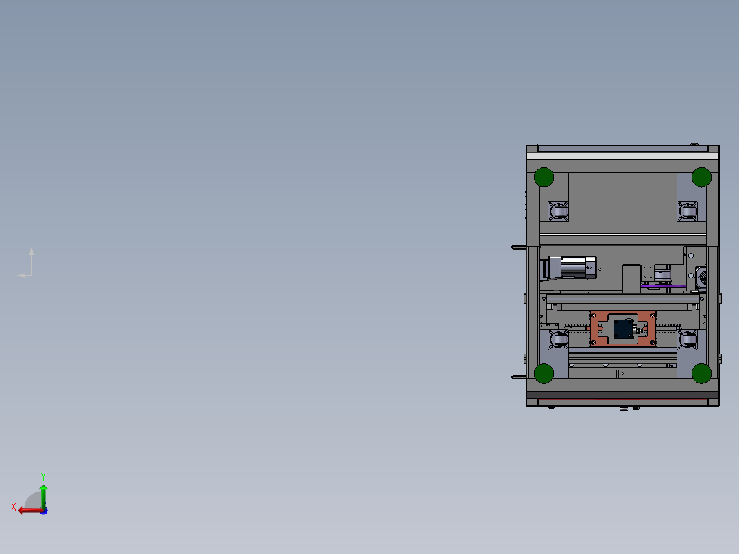 点胶机线体机构后视图