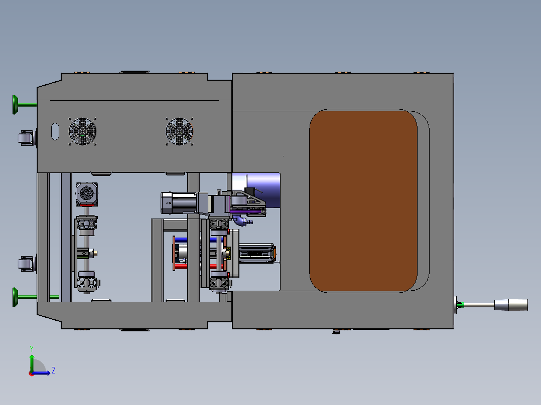 点胶机线体机构左视图
