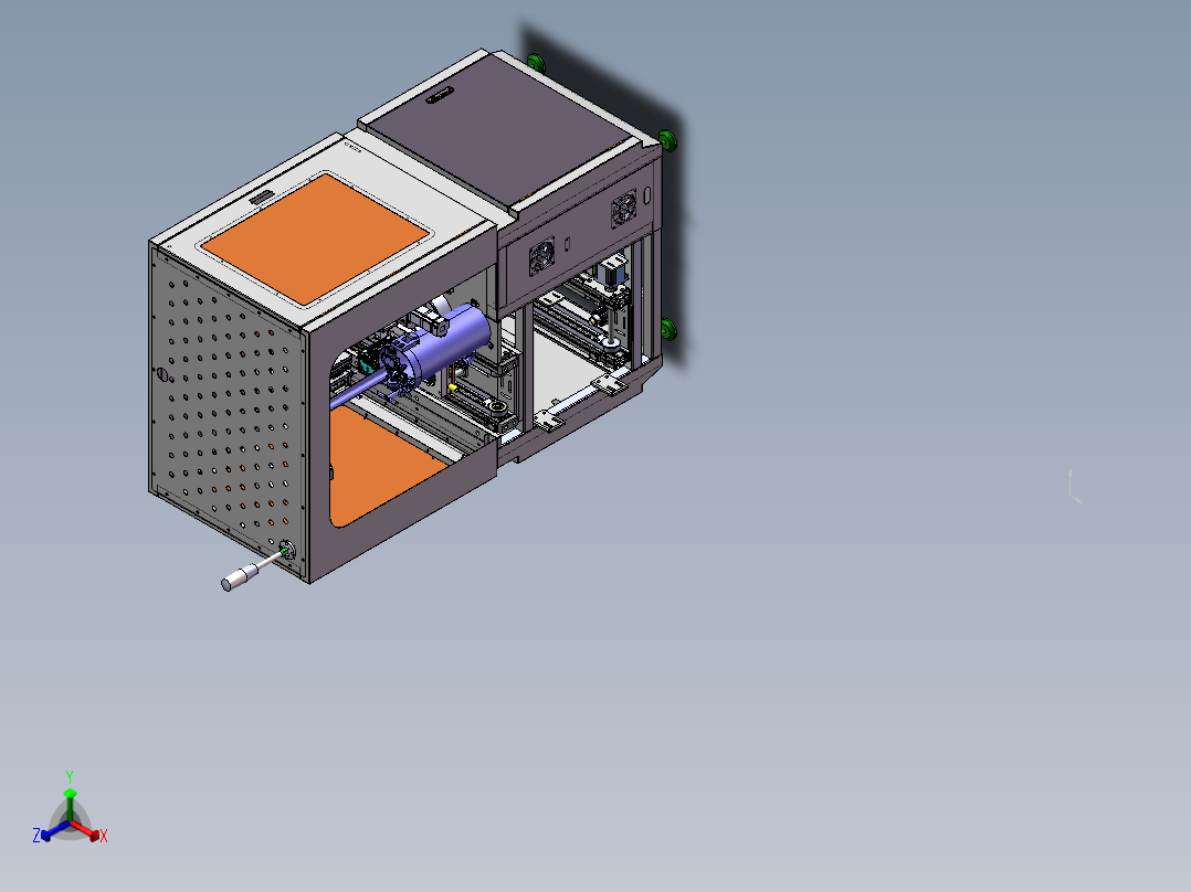 点胶机线体机构正等轴测图