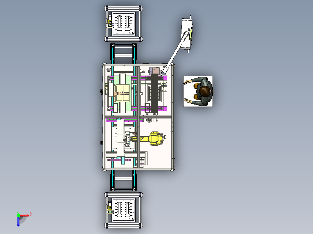 IGBT散热器组装设备sw17可编辑俯视图