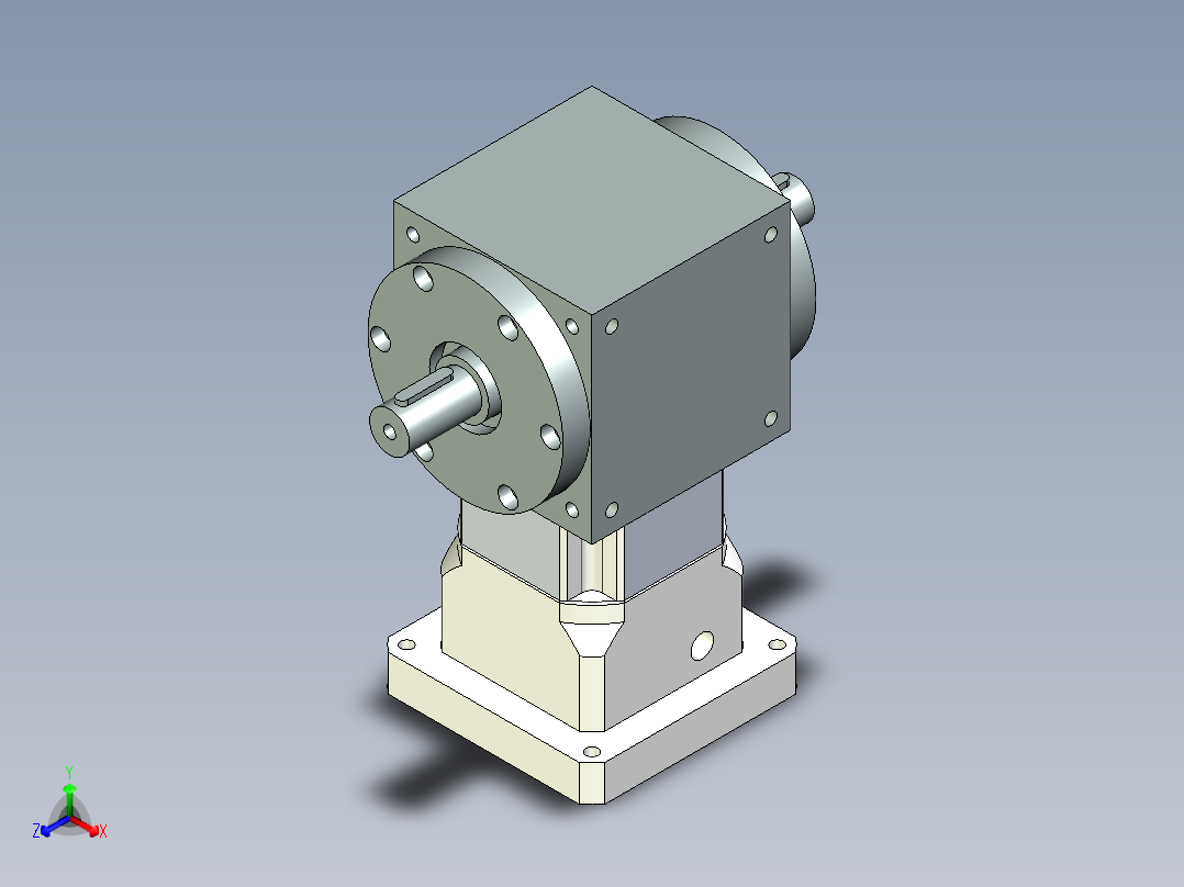 换向器PW110双轴 PGH90-L1 24-110-145-M8正等轴测图