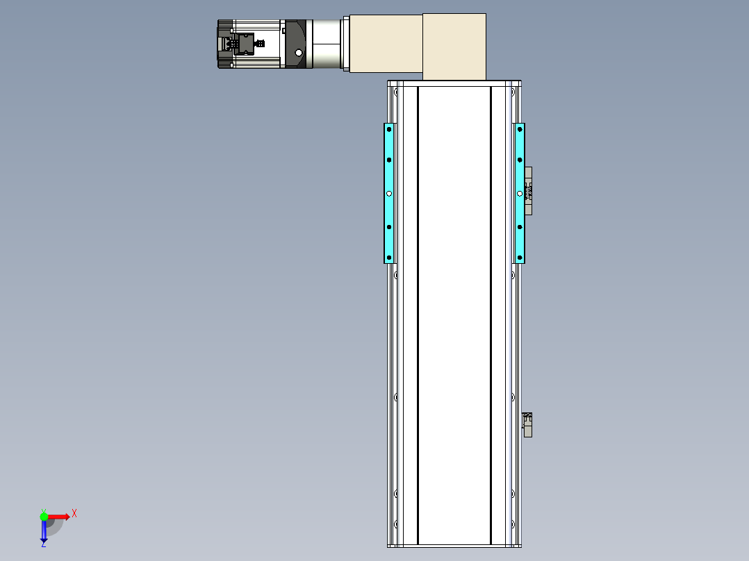 同步带滑台-半封闭B22-L100-C-S350-L-P75-D3-N5俯视图