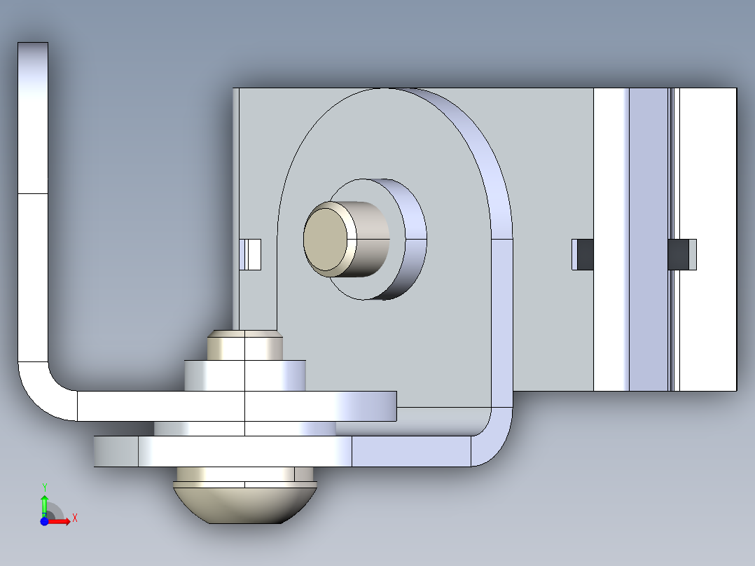型材-KJN LED LIGHT SWIVEL BRACKET LMBWLB32-180S前视图