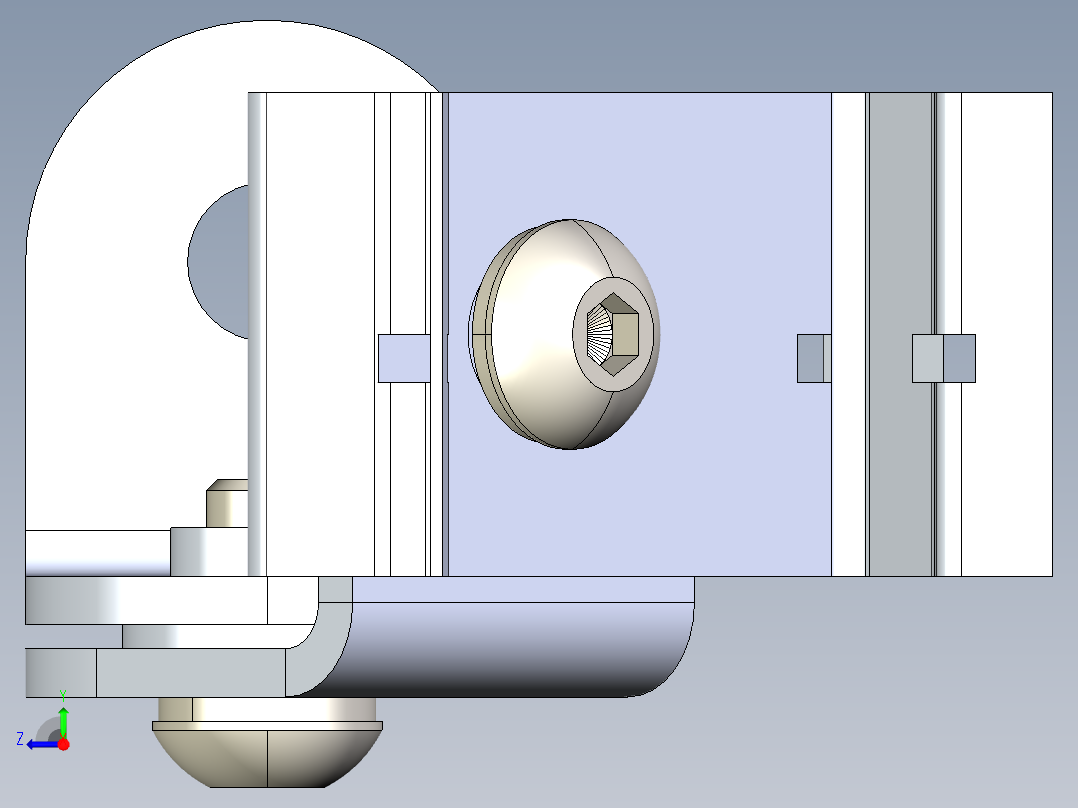 型材-KJN LED LIGHT SWIVEL BRACKET LMBWLB32-180S右视图