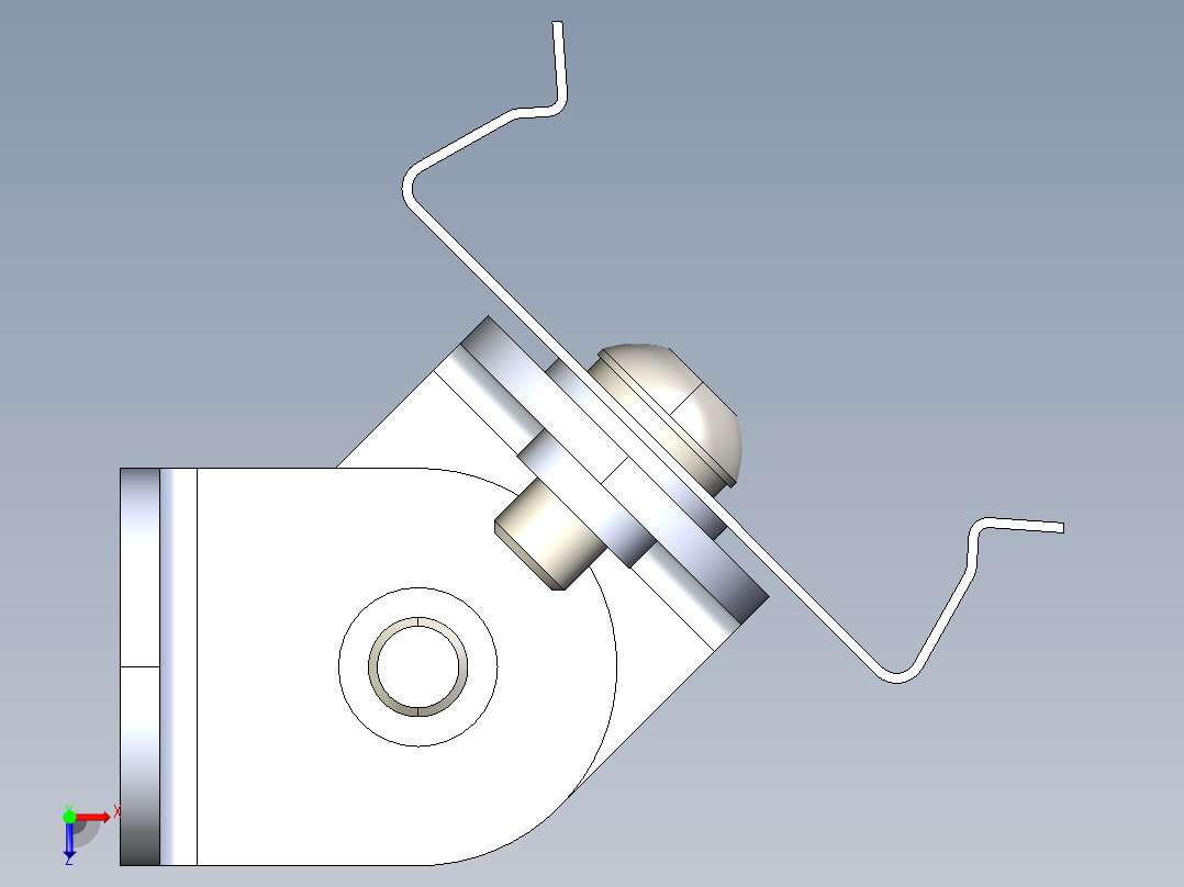 型材-KJN LED LIGHT SWIVEL BRACKET LMBWLB32-180S俯视图