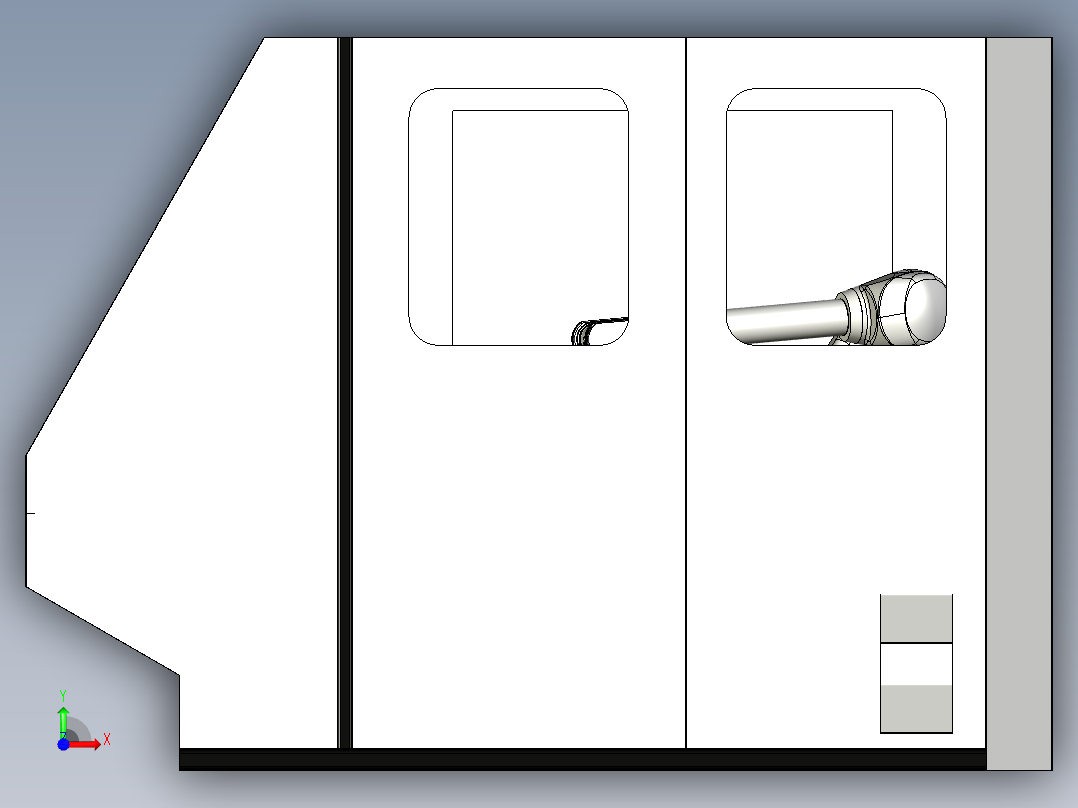 机器人抛磨模具前视图