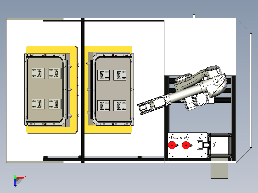机器人抛磨模具俯视图
