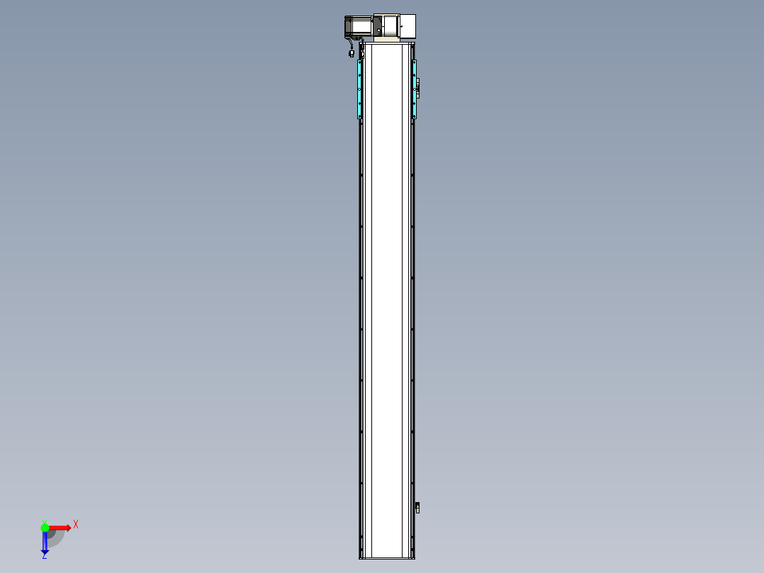 同步带滑台-半封闭B22H-L100-C-S1600-RU-P75-D3-N5俯视图