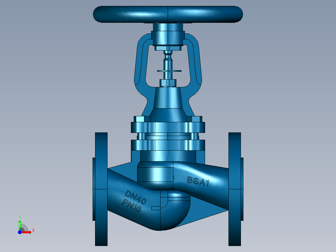 阀门模型-DN40______前视图