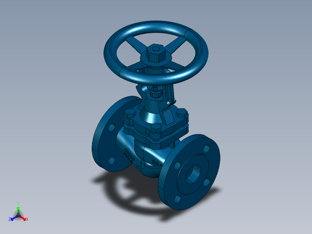 阀门模型-DN40______正等轴测图