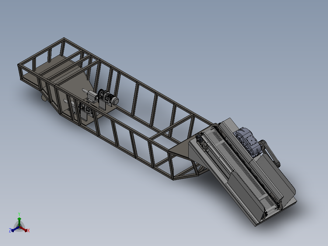 水面垃圾收集装置sw1122768正等轴测图