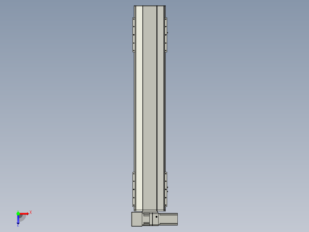 直线模组LHB21-L40-S1000-LU设计图纸俯视图