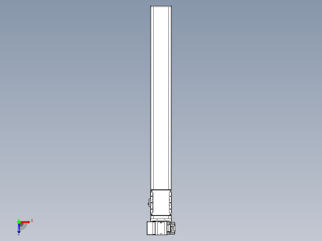 同步带全封闭直线模组TPA-HCB-105D-90-L850-LP-C-P20-N3俯视图