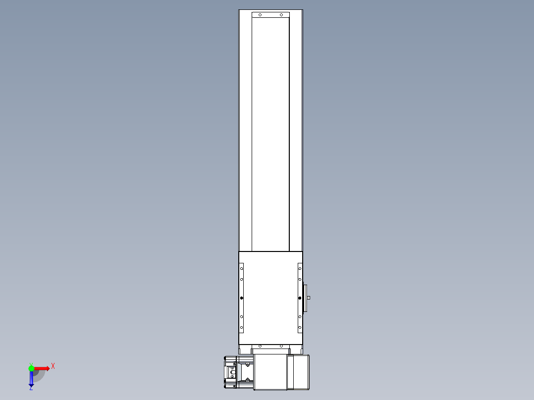 同步带全封闭直线模组TPA-HCB-120D-90-L400-RP-C-P40-N3俯视图