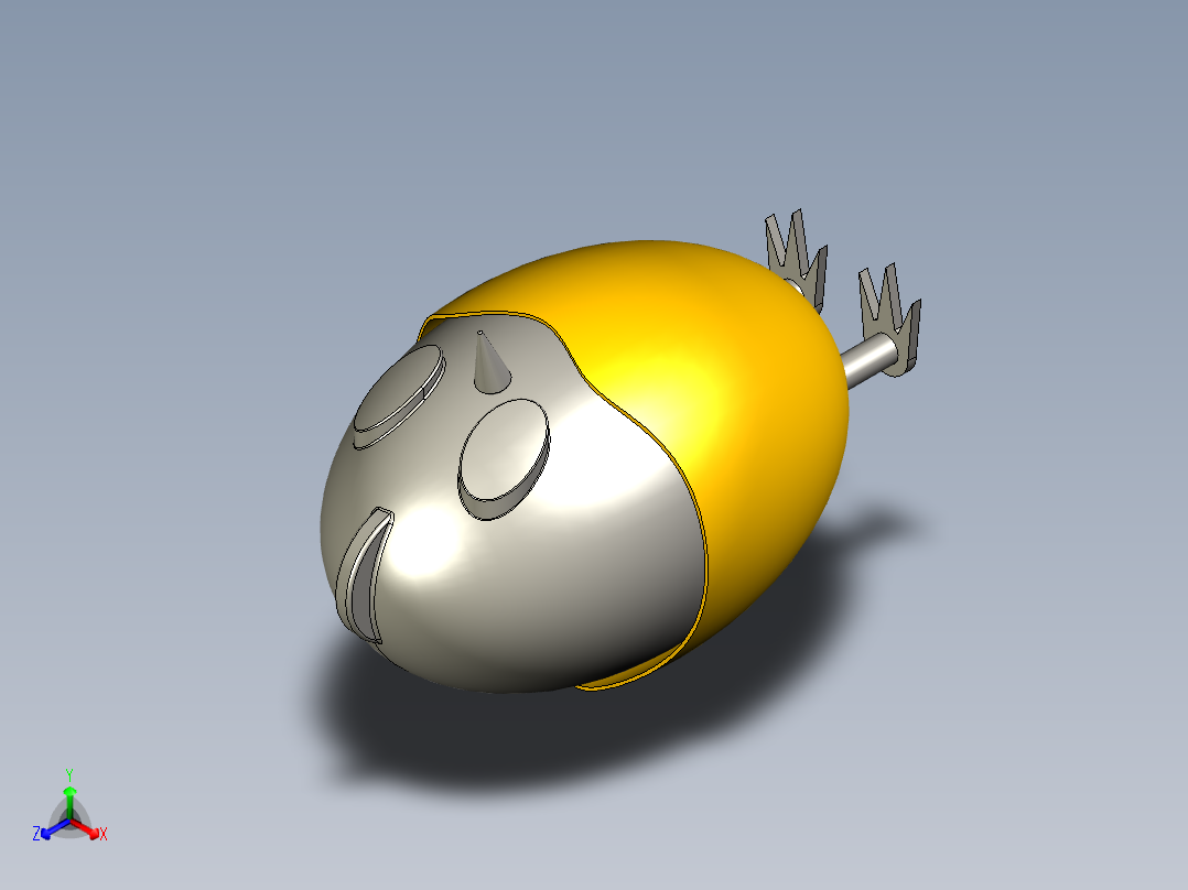 鸡年礼物正等轴测图