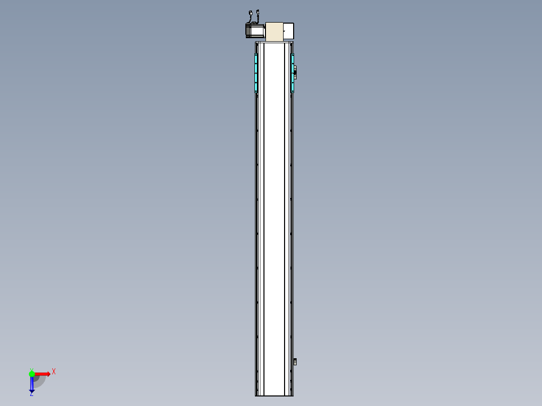 同步带滑台-半封闭B22H-L100-C-S1650-RD-P75-D3-N5俯视图