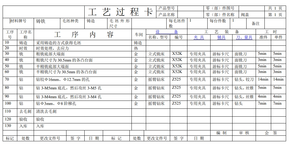E1097-阀盖加工工艺及夹具设计CAD+说明书