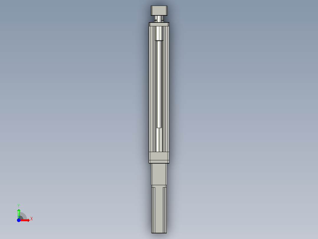 12VZ电动缸-VZ5D-S200-BC前视图