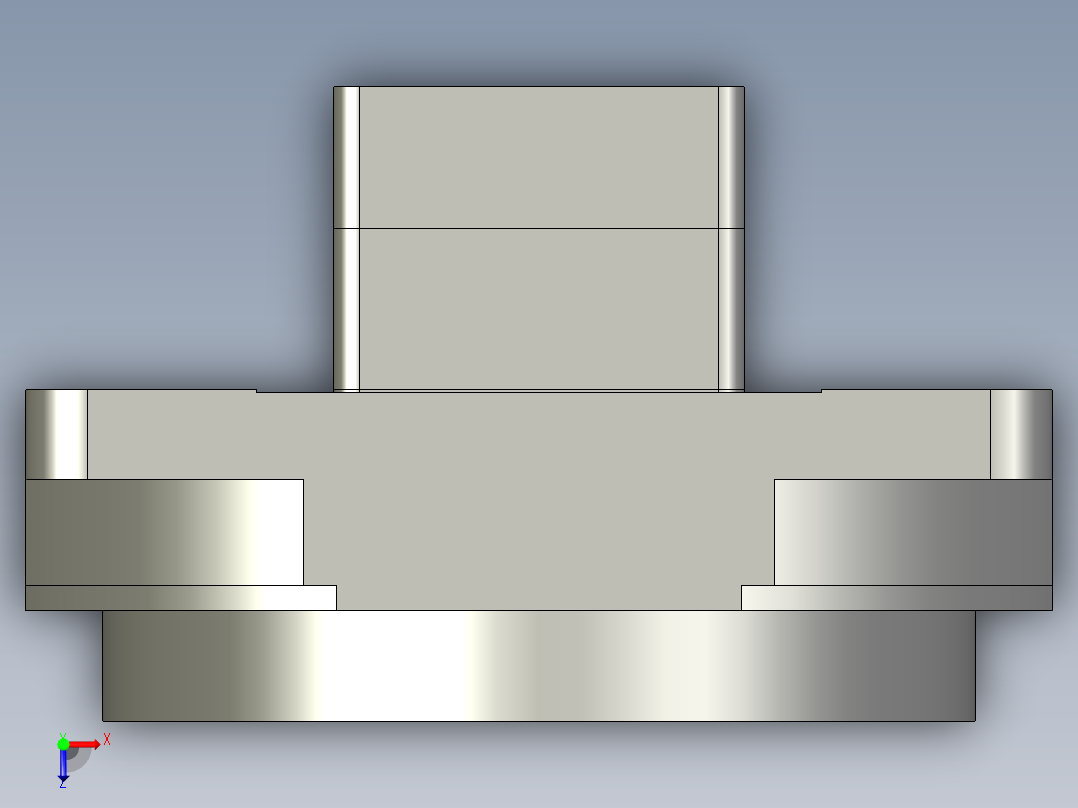 W-DRN 系列中空旋转平台3d模型W-DRN200-F-18-ZP75俯视图