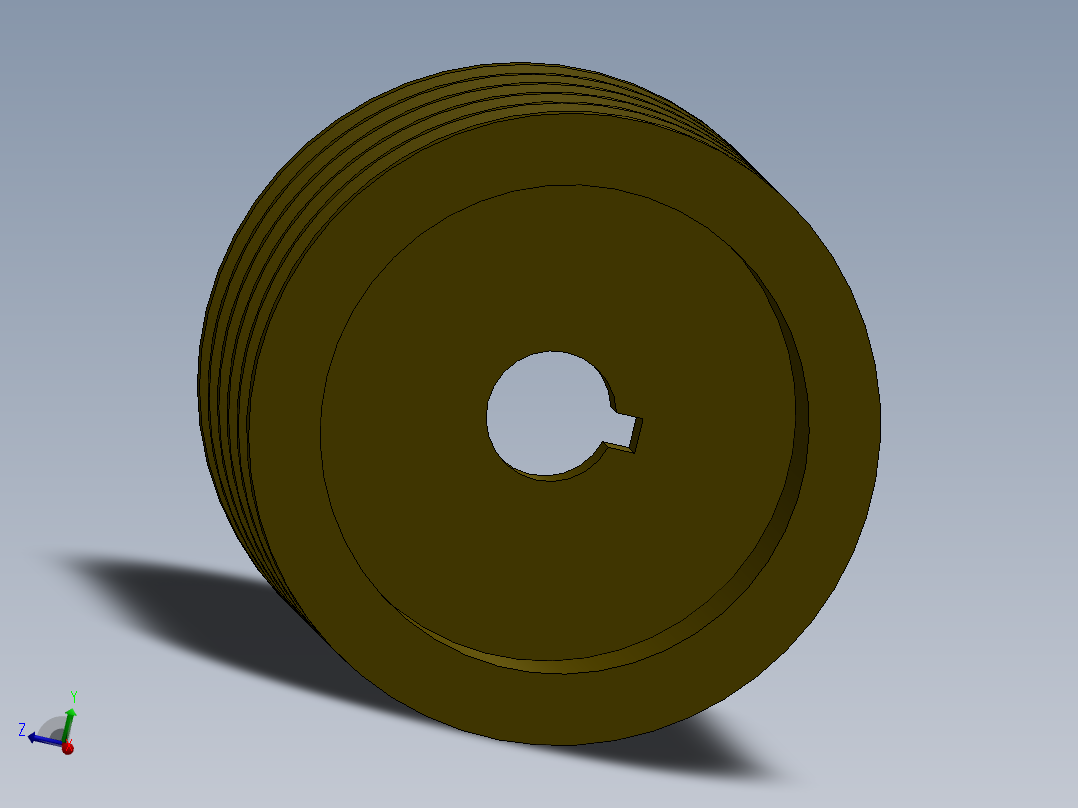 五重皮带轮--sw三维 <span style='color: red'>3d</span>模型设计图