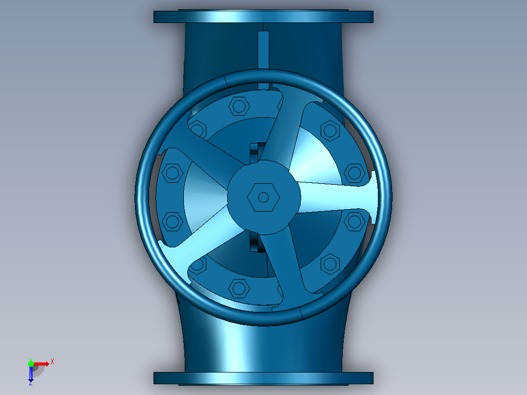 阀门模型-DN250______俯视图