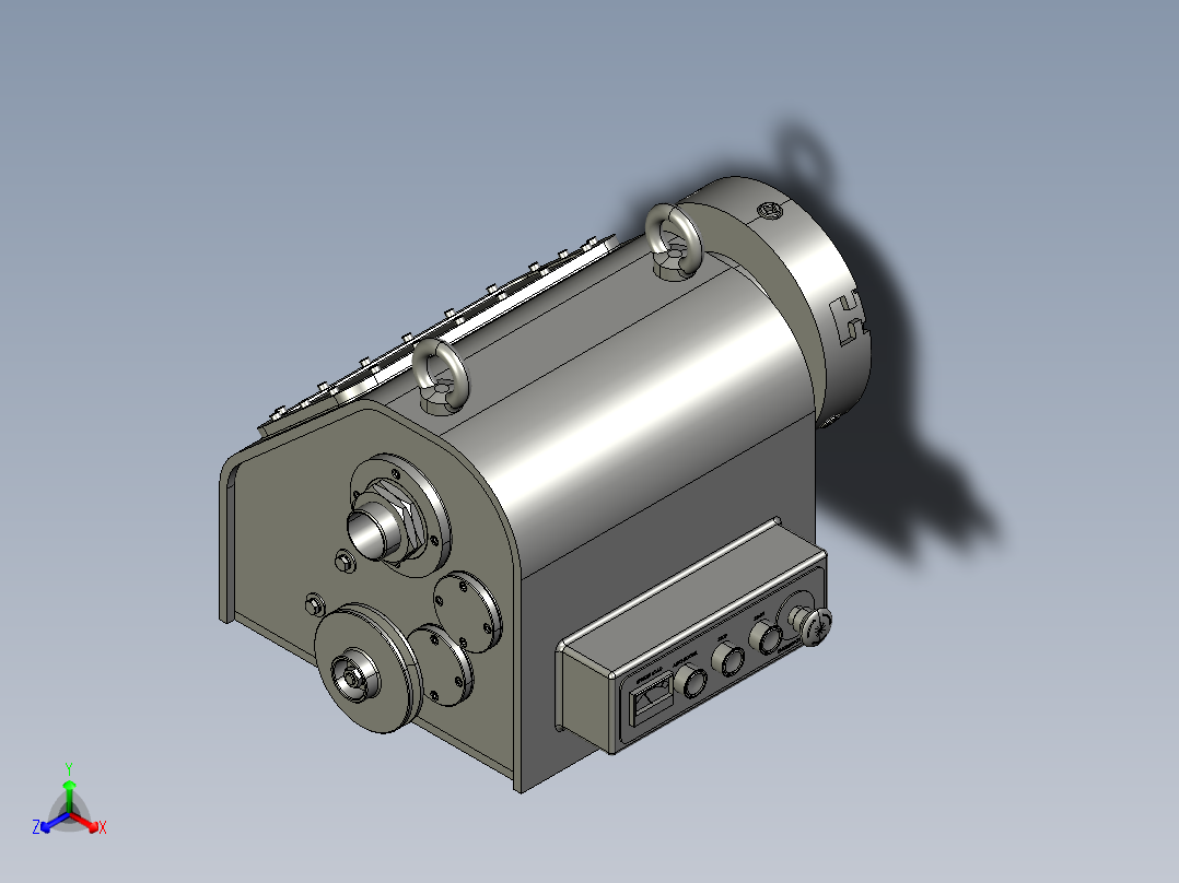 车床变速器正等轴测图