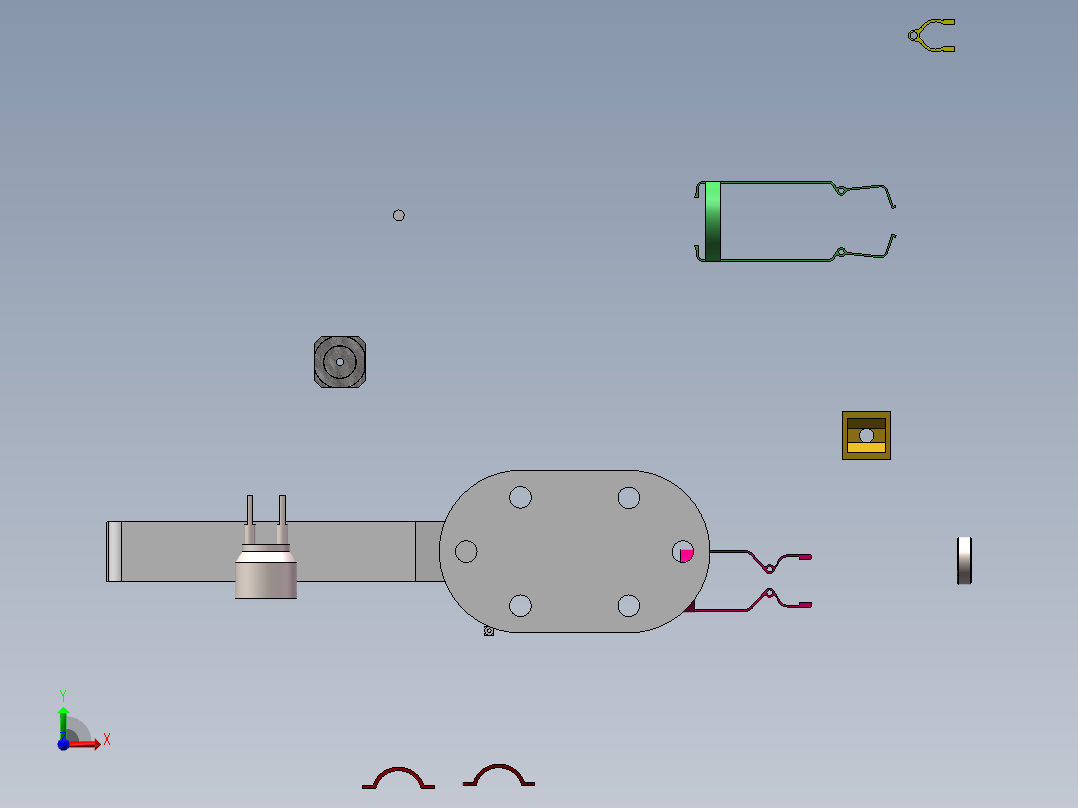 JX702-葡萄采摘机械手的设计【三维仅供参考】前视图