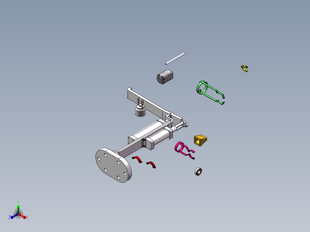 JX702-葡萄采摘机械手的设计【三维仅供参考】正等轴测图