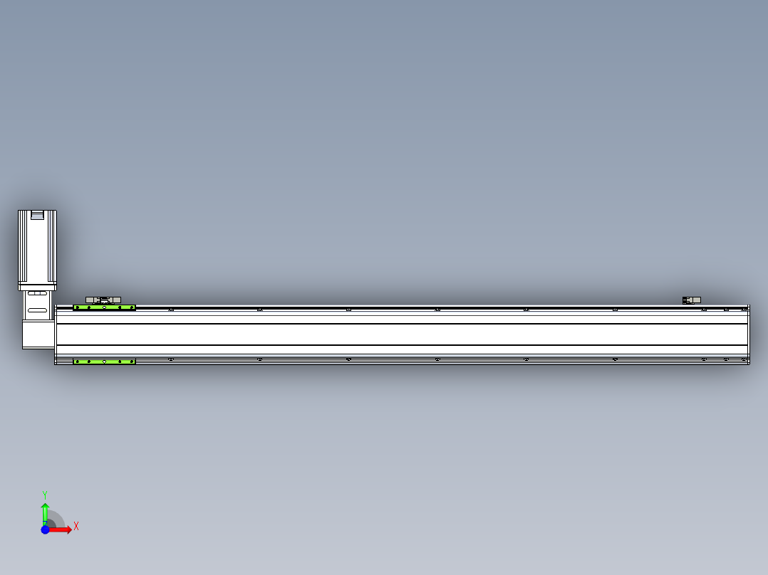 同步带滑台-半封闭B13-L90-S1300-R-Z86-D3前视图