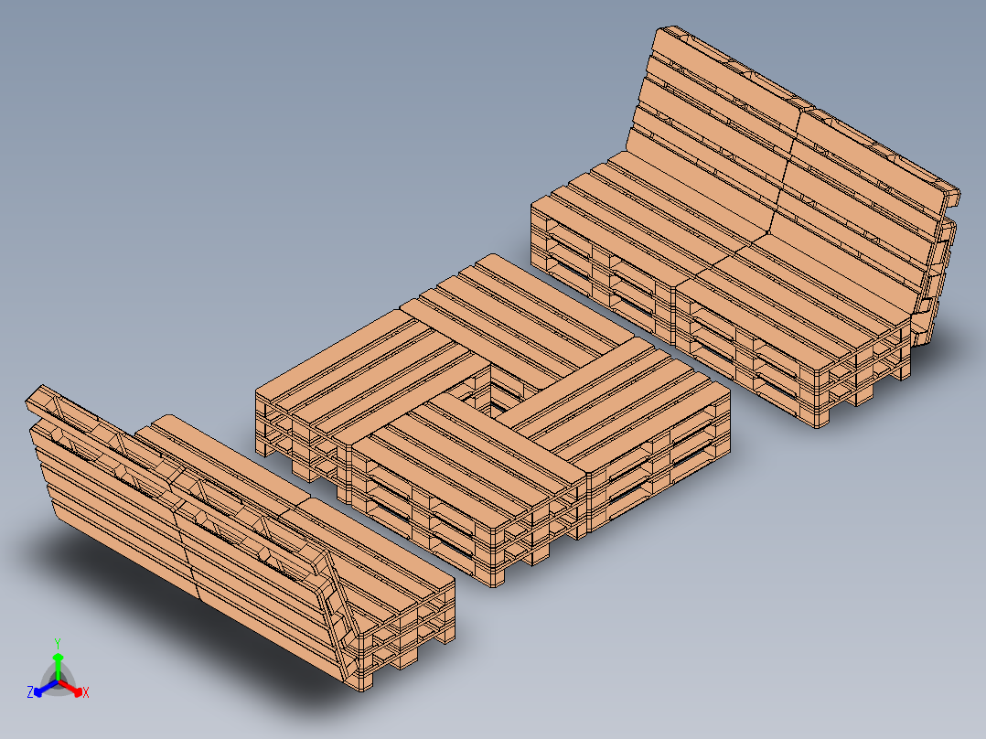托盘 设计模型 (11)正等轴测图