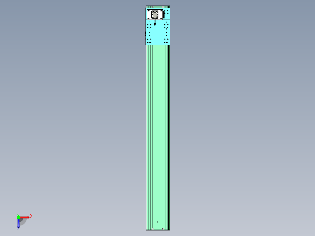 东锦齿条传动DH270G-L167-S2100-BU-减速机+750W俯视图