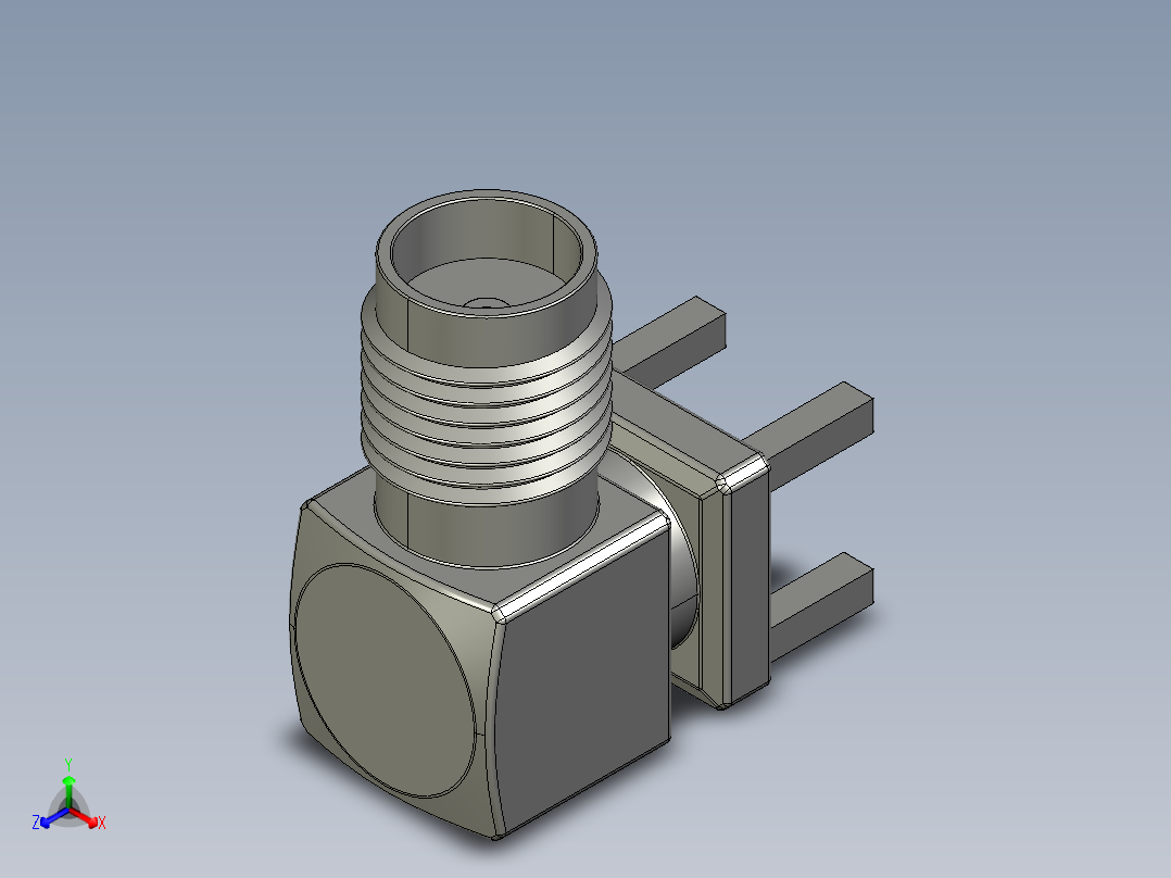 SMA接口62正等轴测图
