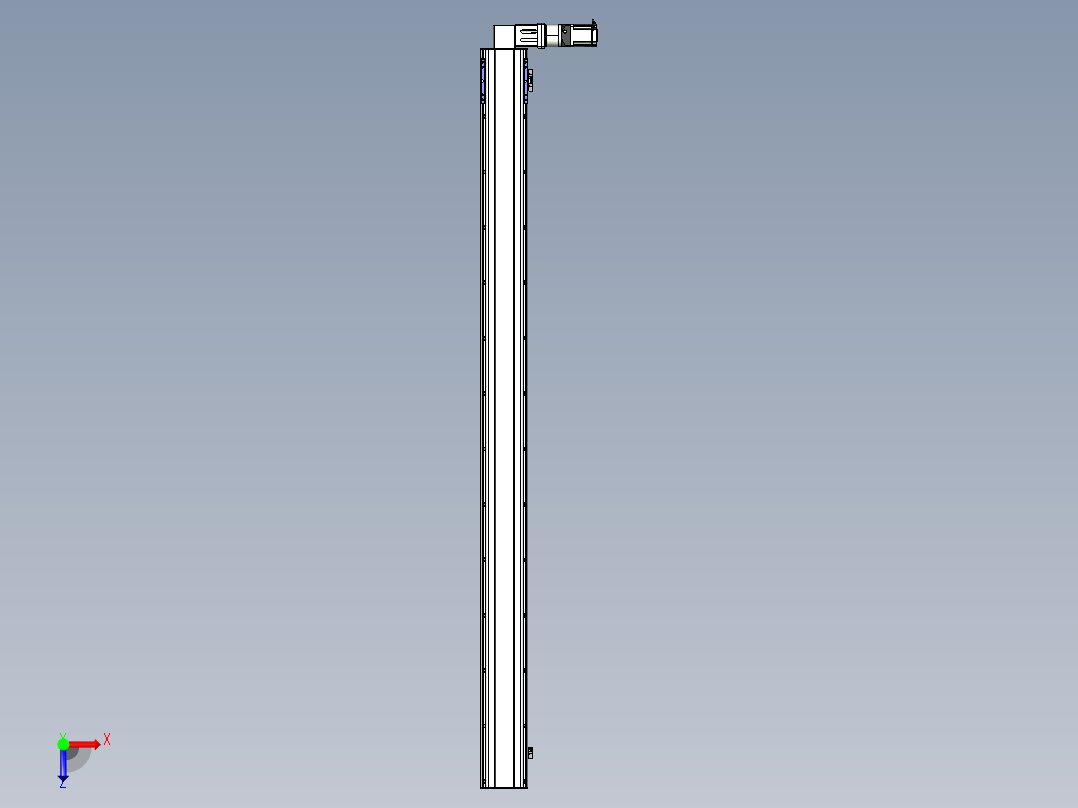 同步带滑台-半封闭B17-L100-S2400-R-P75-D3-N3俯视图