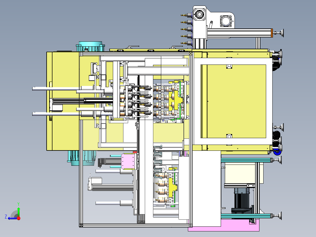 电机转子罩加热炉流水线（含bom）sw17可编辑右视图