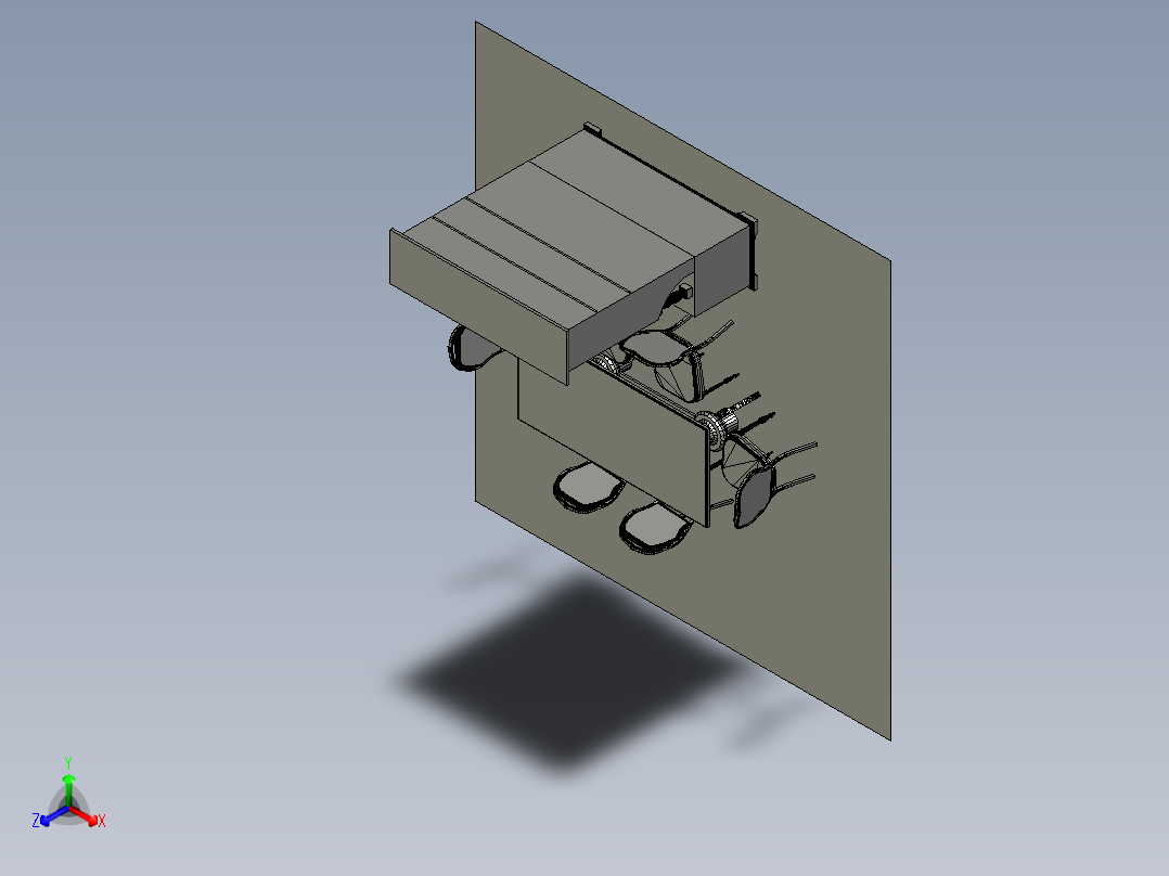 dining-room-set-tsvetan-milenkov-餐厅桌椅正等轴测图
