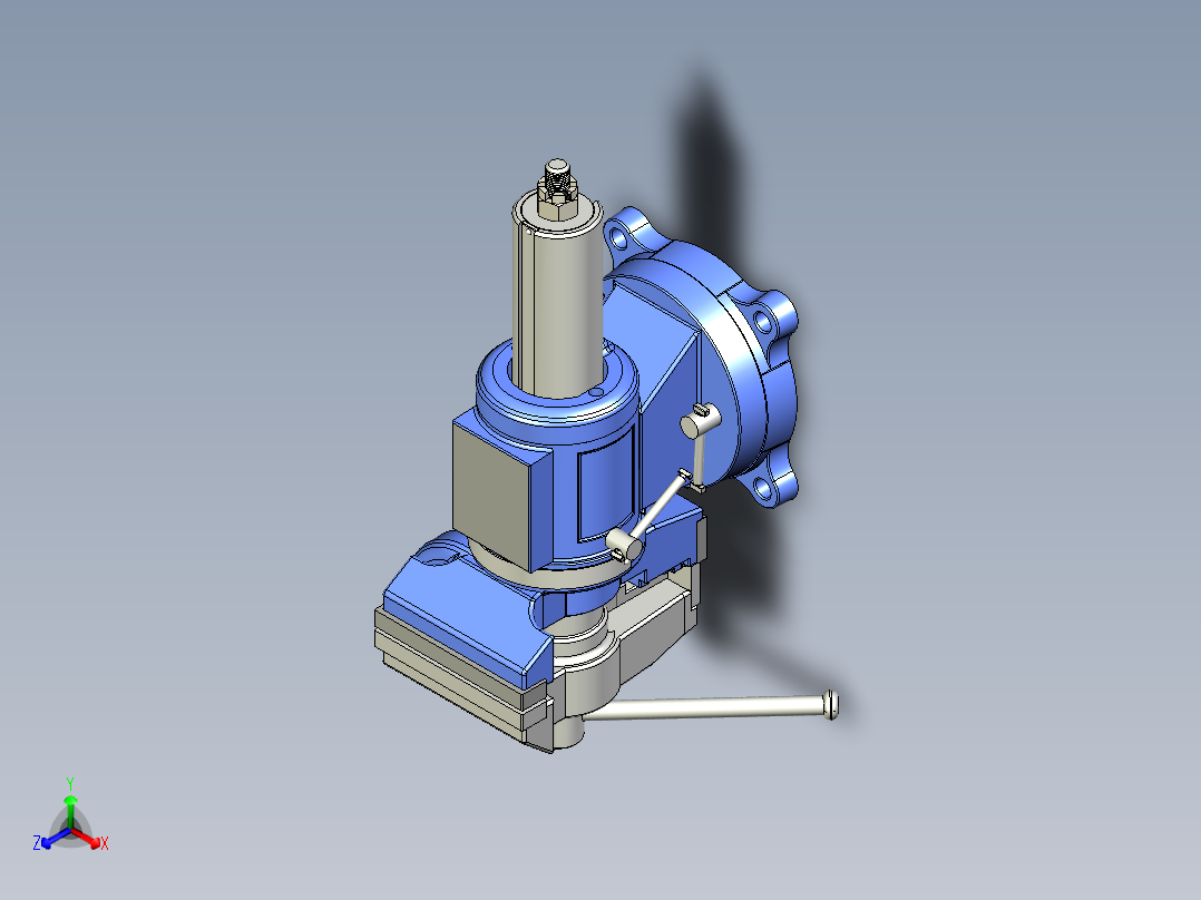 Harbour Freight 的 5 英寸台虎钳正等轴测图
