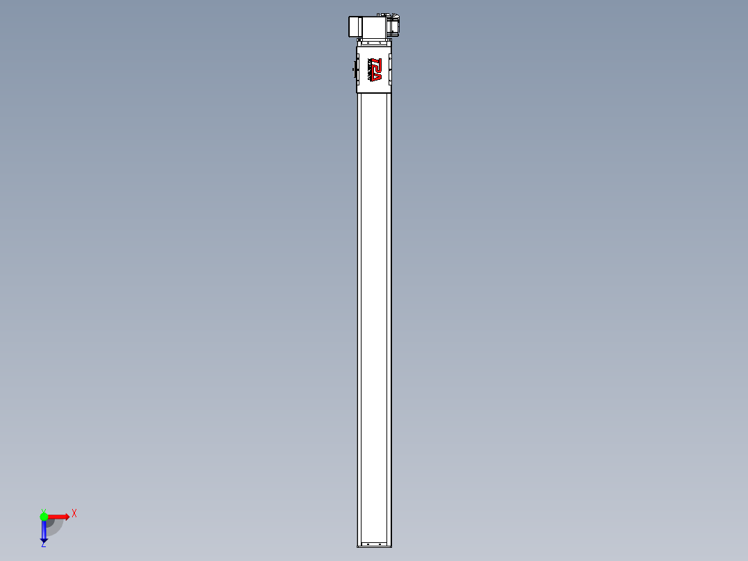 同步带全封闭直线模组TPA-HCB-110D-90-L1400-RP-C-P40-N3俯视图