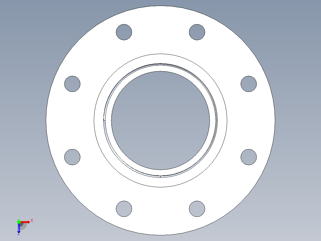 聚氯乙烯配件27-Sch80_Flange Vanstone_FPT_855-040_4in俯视图