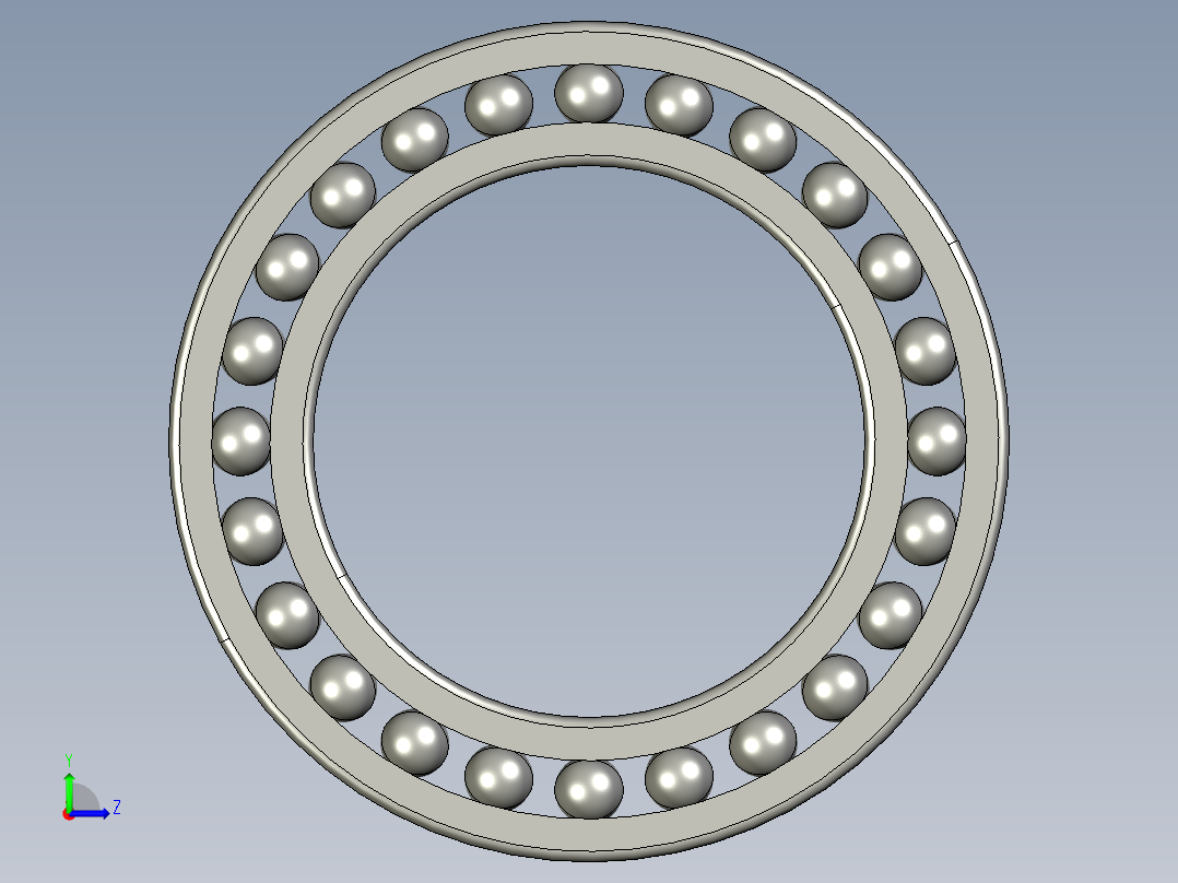 深沟球轴承6021左视图