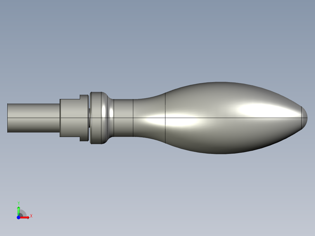 把手(迴轉)GR-3D多系列多零件图纸模型前视图